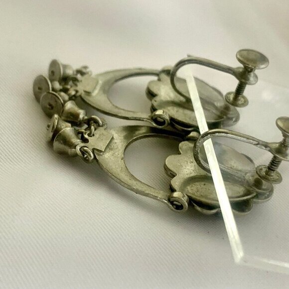 Vintage Silver Dangle Earrings - Picture 5 of 6